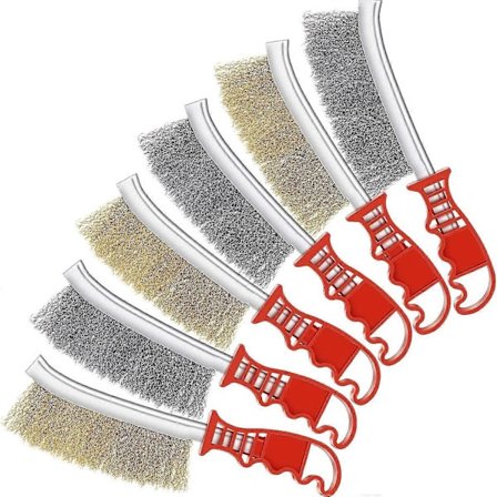 6 Pieces Metal Scratch Brushes for Cleaning Car Slag Welding