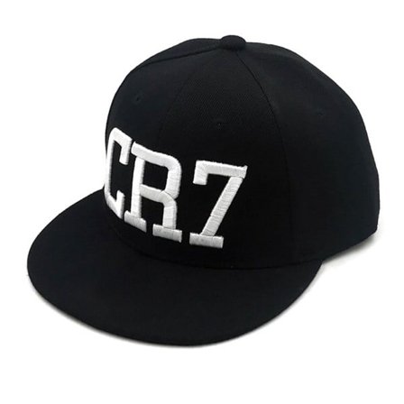 Ronaldo CR7 Cap Barn Pojkar Piger Messi Neymar Bboy Hip-Hop Snapback Hat Sort-A