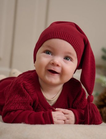 Fixoni Cardigan Knit - Red - 86