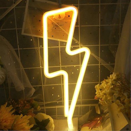 Neon LED lampe Lyn Gul