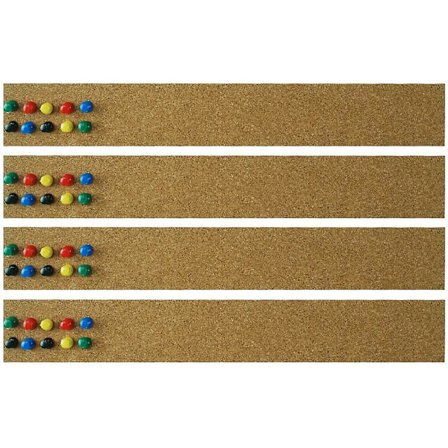 Korkopslagstavlesæt med 4 stykker, 2 x 15 tommer, kontor, skole, hjem, ferieindretning