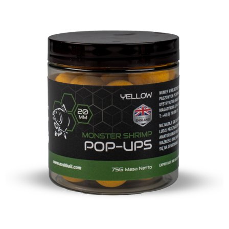Nash Monster Shrimp Pop Ups 20mm 75g Yellow