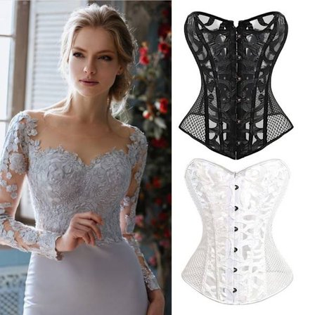 Korsett Bustier Top Waist Shaper WHITE 2XL white 2XL