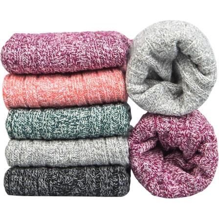 Premium Merino Uld Gaveæske 5 Par Kvinders Vinter Termiske Sokker