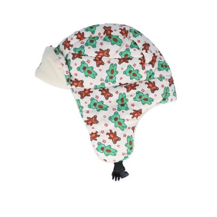 Headster - Vit trapper Beanie - Kids Cabin Teddy Winter Hat Eggshel Trapper @ Hatstore