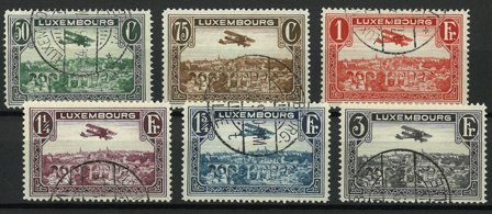 Luxembourg 1931-1933 - Luftpost - MICHEL PA234-237+250-251 - Stemplet