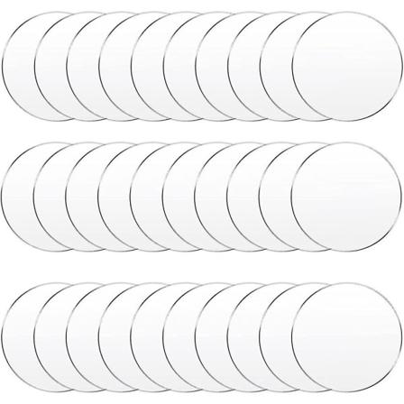 30 Stykker Transparent Akryl Cirkler Kompatibel Med Kunst Og DIY (5,08 Cm)