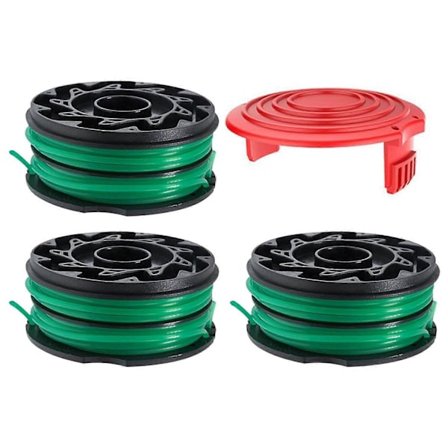 For Black & Decker Gressklipper 3 DF-080-BKP Nylon Trådspoler + 1 RS0011 Spoledeksel