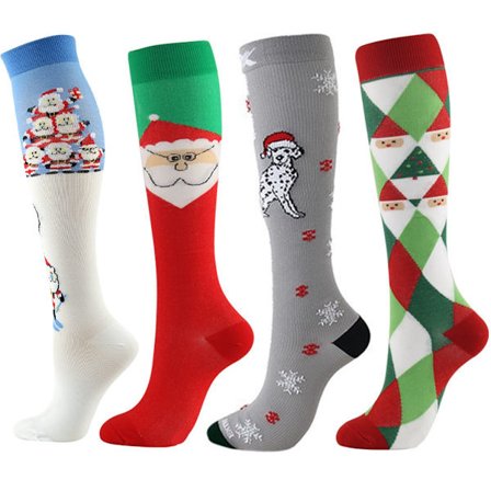 Kompressionsstrømper til løb 4 par kompressionsstrømper støttestrømper flystrømper strømper maskinvaskbare og mænd nylon størrelse 38-41 (L / XL)