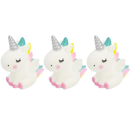 3 stk Unicorn Design Kakedekor Morsomme Kakepynt Bursdagskake Dessertpynt Skrivebordspynt Til Fest Hjem (Rosa Fot)