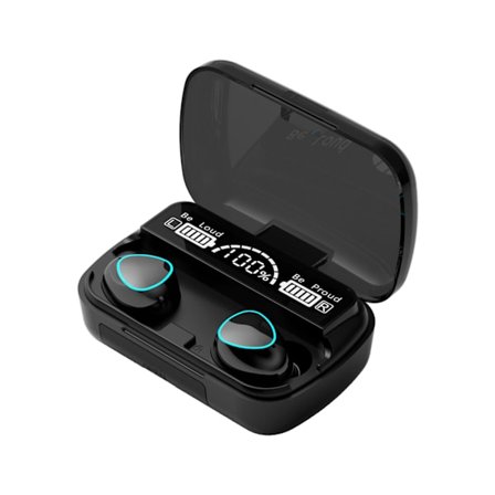 M10 Trådlösa Bluetooth 5.1 In-ear-hörlurar Led Digital Display Hörlurar(svart)