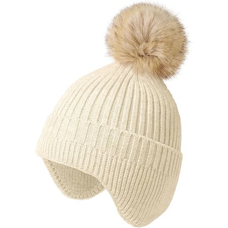 Vinterhatte til kvinder - Huer til kvinder Vinterhat med kunstig pels Pom War