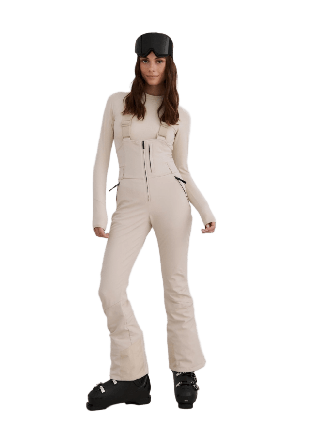 aim'n Stretch Thermo Bib Pants Friluftsbyxor Dam Beige S