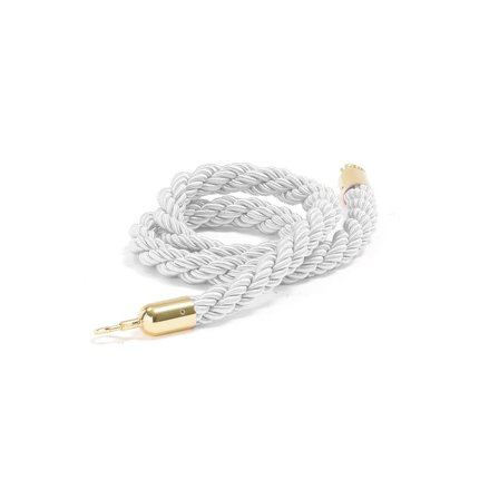 Barrier system, rope, 1500 mm, white, brass