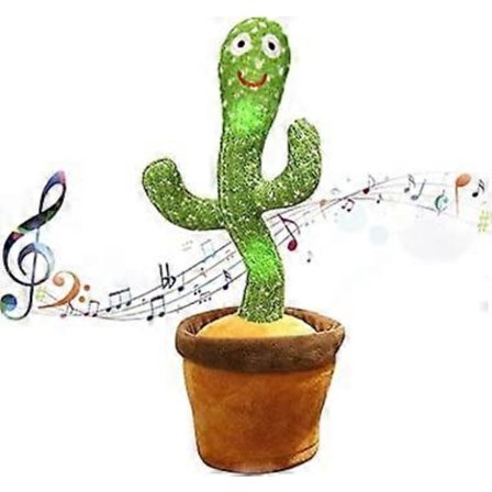 Dansande kaktusleksak som upprepar vad du säger, talande kaktusplyschleksak som spelar in, sjungande kaktusleksak för presenter