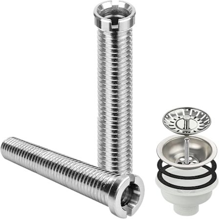 Forbabe 2 stk. hul skrue for vask, M12 x 70 mm rustfritt stål hul skrue vask reservedeler, sølv vask skruer for silkurvventiler/