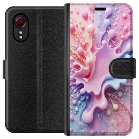 Kompatibelt Plånboksfodral till Samsung Samsung Galaxy Xcover 5 Pastell splash - Abstrakt motiv i rosa, blått och lila toner
