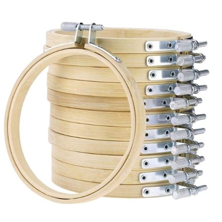 12 stk Firkantede Rammer 9 Broderi Sirkler Bulk Firkantede Broderirammer Broderiring Korssting Sirkel