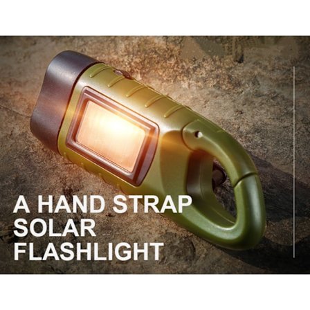 Käsikäyttöinen aurinkokäyttöinen taskulamppu, hätätilanteessa ladattava LED-taskulamppu, selviytymisvalaisin, taskulamppu 1 kpl (vihreä)