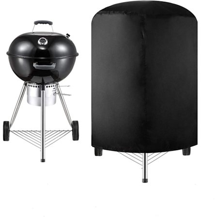 BBQ-trekk, 30 tommer rundt vanntett grilltrekk med vindbeskyttelse