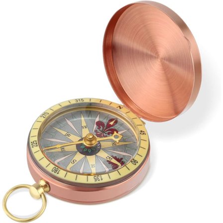 Ocean Survival Kompas (Guld), 70x16mm Vandreturskompas Lommekompas