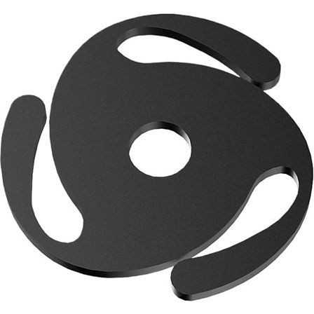 45 RPM Skivadapter - Aluminium 37mm Svart - Kompatibel med Vinylskivor - Skivspelare Stabilisator