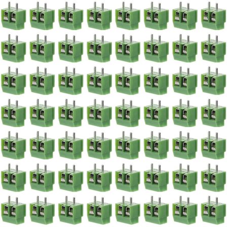 80 stk Terminalblokker Elektriske 2 Pin-kontakt Elektrisk Terminalblokk Pcb Terminalblokk 2 Pin