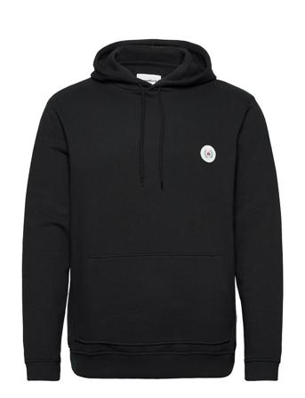 Our Shaxy Patch Hood Hettegenser Genser Svart Woodbird