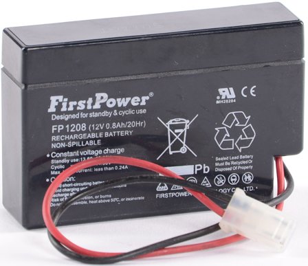 First Power FP1208 Batteri 12V, 0,8 Ah, Elfördelning & strömförsörjning