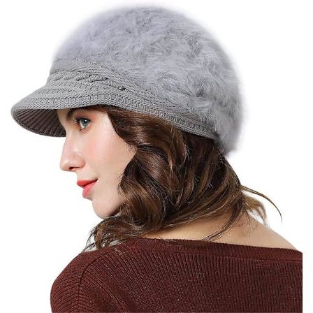 Naisten talvihattu Beret Talvihattu naisille Neulehattu Cabbie Cap Visor Beret Lahja