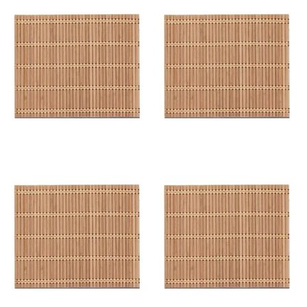 4 kpl Bambu Pöytätabletit Puu Neliönmuotoiset Alustat Luonto