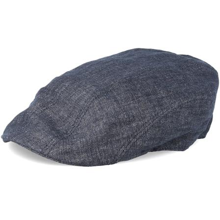 Stetson - Ble flatcap Czapka Z Daszkiem - Ivy Linen Dark Grey Flat Cap @ Hatstore