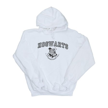 Harry Potter Tjejer Hogwarts Crest Hoodie 7-8 År Vit