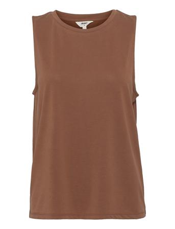 Objannie S/L Tank Top T-shirts & Tops Sleeveless Ruskea Object