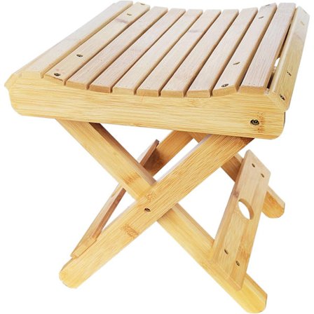 12 tum hög naturlig bambu hopfällbar pall för rakning/dusch/fotstöd/Ou