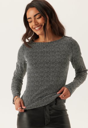 Pieces-Pcjina Ls Boatneck Top Jrs-XS