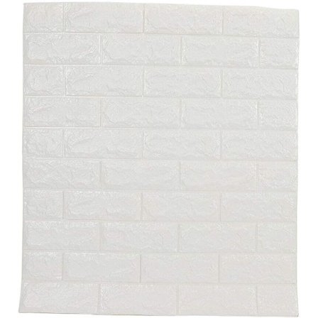 10 kpl Itseliimautuvia 3D Kivi-Look Seinäpaneeleja 70x77cm PE-Vaahtoa Käsitöihin, Tapetit, Dekoratiiviset Seinätarrat (Valkoinen)