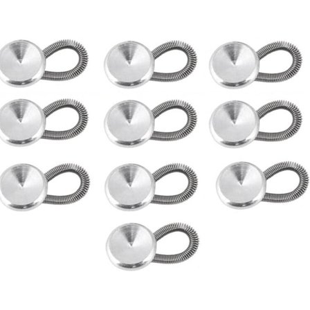 10 st flexibla metallknappar Elingence spänne Srucke för byxor skjorta stretch