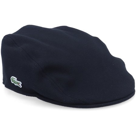 Lacoste - Schwarz Flatcap Cap - Black Flat Cap @ Hatstore