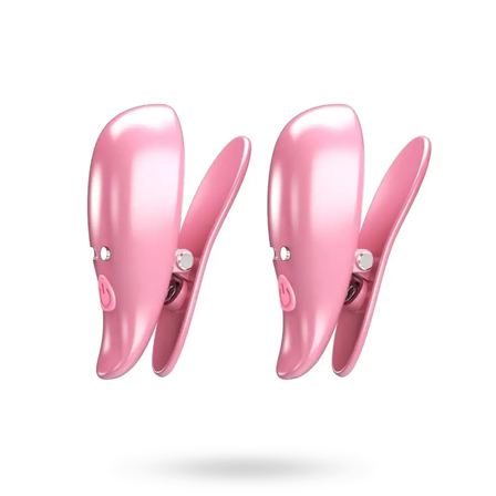 Leaf Wireless Vibrating Nipple Clamps - Vuxen.se - Bröstklämmor, nipple klämmor för BDSM