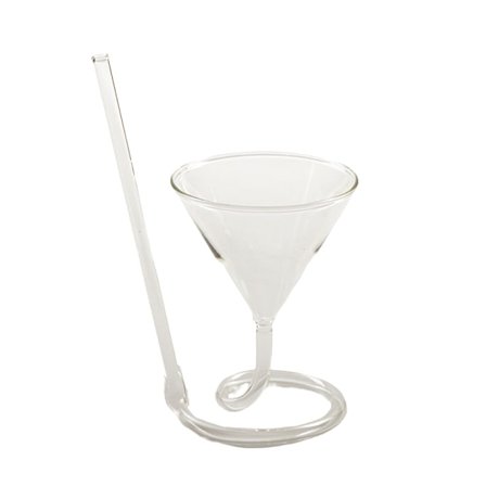 Spiral Cocktail Glas Revolving Martini Creative Long Tail Stra