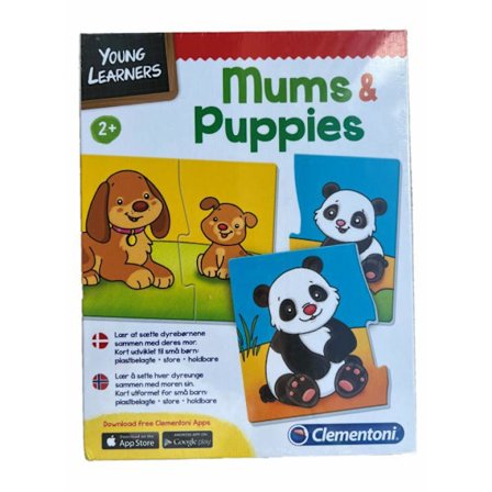 Clementoni Young Learners Mums & Puppies, norjan ja tanskan kieli
