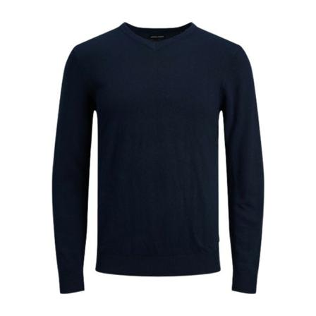 Jack & Jones, Jjeemil knit sweater Blauw, Heren, Maat:L