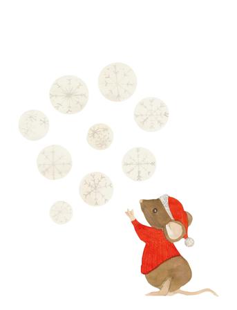Christmas Mouse Home Kids Decor Wall Stickers Animals Multi/mönstrad That's Mine