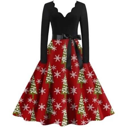 BTBDYDH Halloween Mekko Retro Pitkähihainen V-kaula-aukkoinen Mekko Levenevä Vintage Hepburn Mekot Kurpitsa Lepakko Noita Painettu Cosplay Juhlapuku 