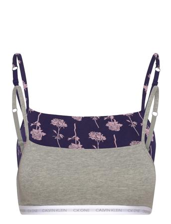 Unlined Bralette 2Pk Patterned Calvin Klein