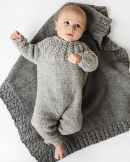 Strikkeoppskrift Overall og pledd - Dale Garn