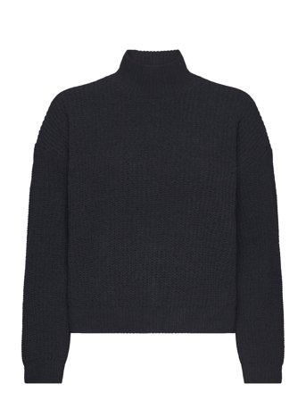 Vmkaia Ls Highneck Pullover Bf Pullover Svart Vero Moda*Betinget Tilbud