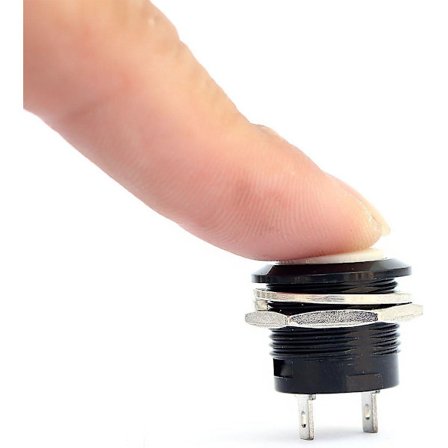 SPST Rund Momentær Toggle Trykknappbryter - 5 x AC 6A/125V 3A/250V