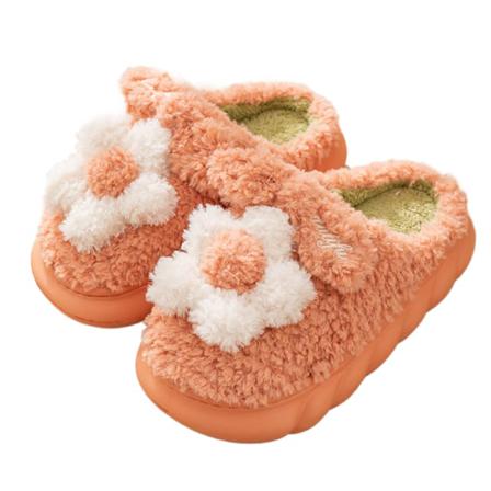Kvinnor Flat Fuzzy Tofflor Slip On House Skor
